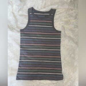 Torrid Gray Multicolor Striped Tank